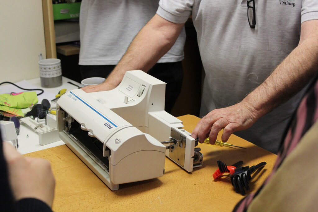 Undertake a sewing machine repair course with UKFT member Artizan